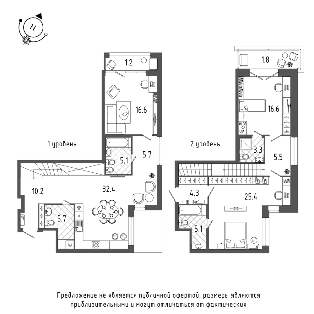 планировка трехкомнатной квартиры в ЖК «Эталон на Неве» №783