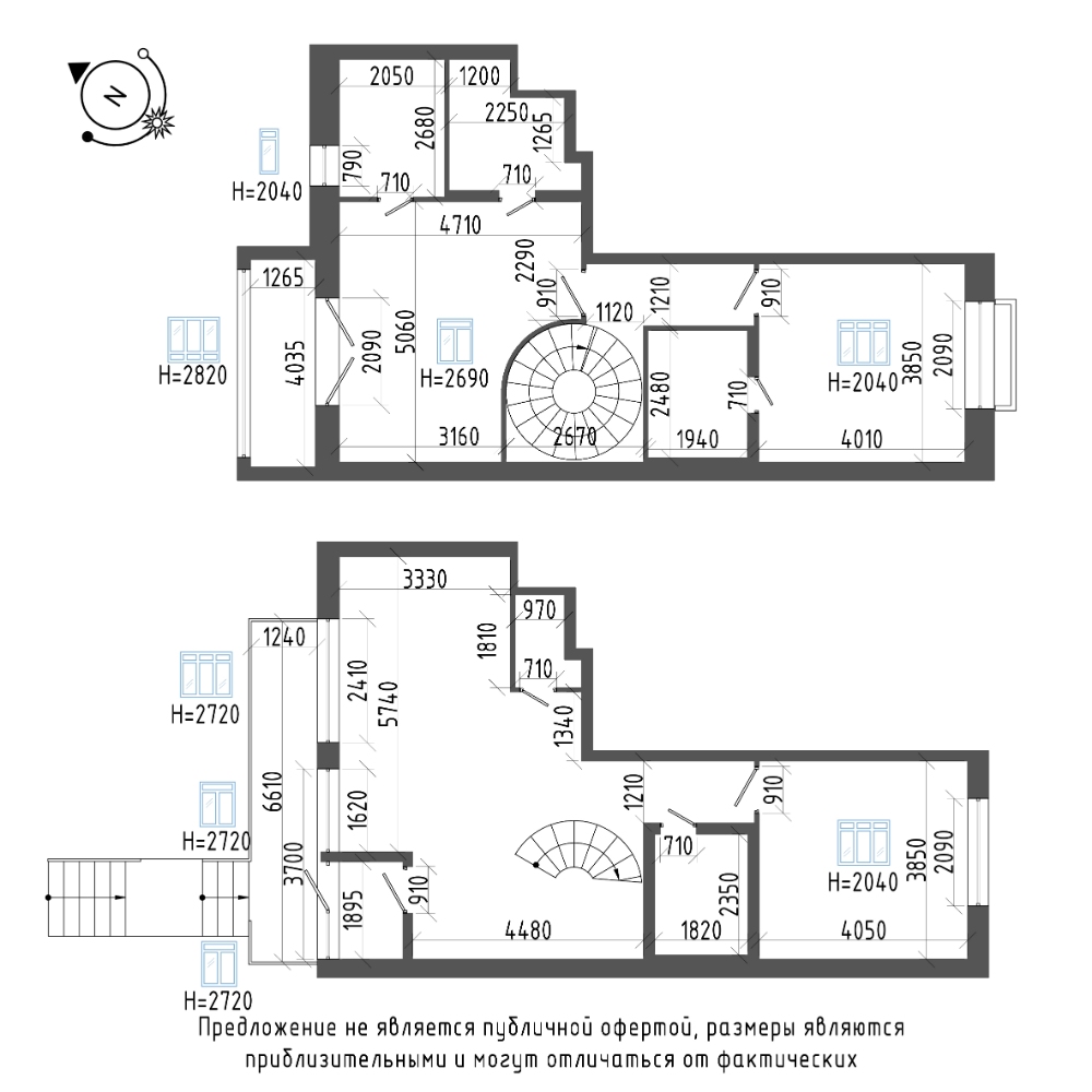 планировка трехкомнатной квартиры в ЖК «Эталон на Неве» №786