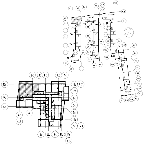 планировка трехкомнатной квартиры в ЖК «Эталон на Неве» №806