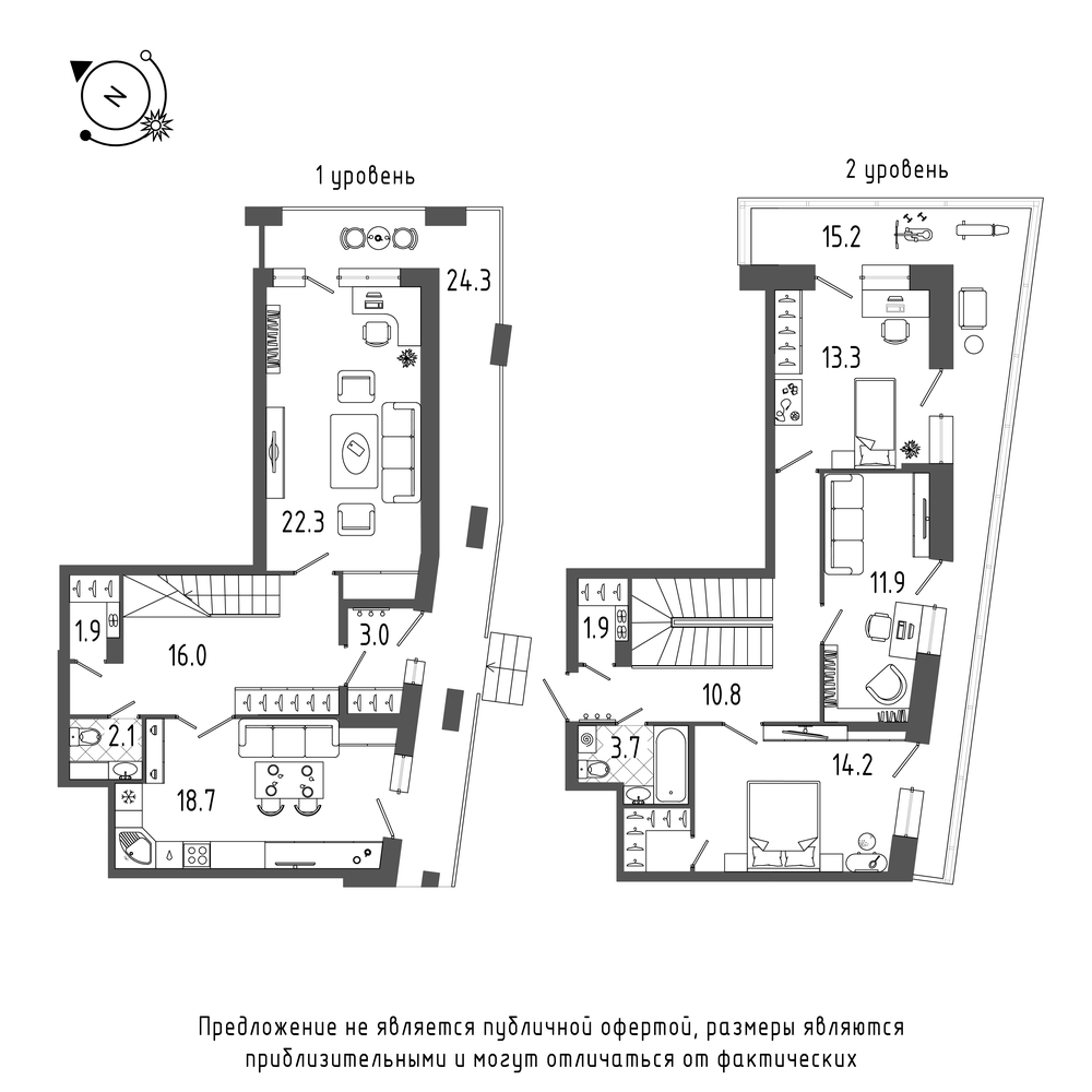 планировка четырехкомнатной квартиры в ЖК «Эталон на Неве» №353