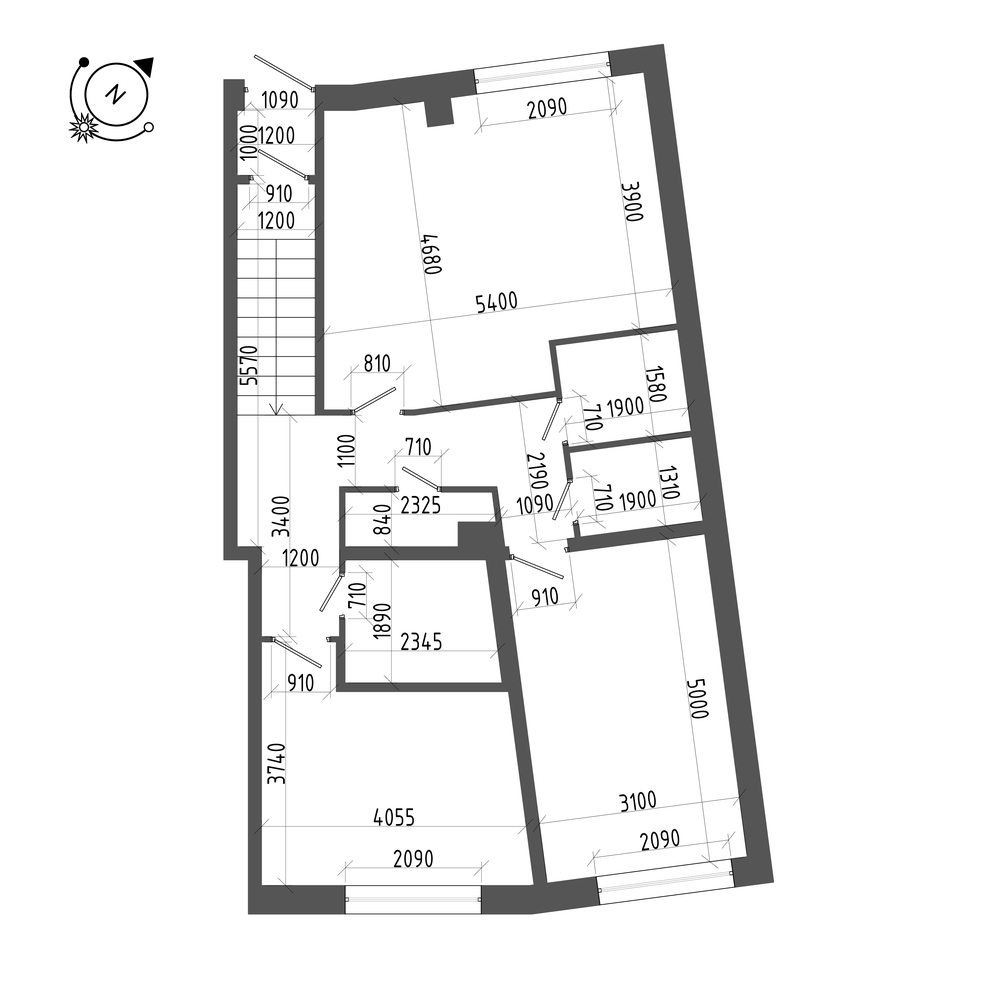 планировка двухкомнатной квартиры в ЖК «Эталон на Неве» №514