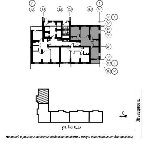 планировка трехкомнатной квартиры в ЖК «Охта Хаус» №31
