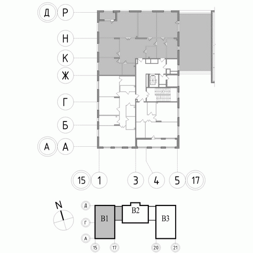 планировка четырехкомнатной квартиры в ЖК «Петровская Доминанта» №336
