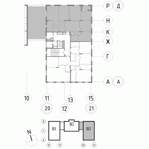 планировка четырехкомнатной квартиры в ЖК «Петровская Доминанта» №354