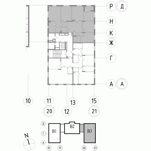 планировка четырехкомнатной квартиры в ЖК «Петровская Доминанта» №360