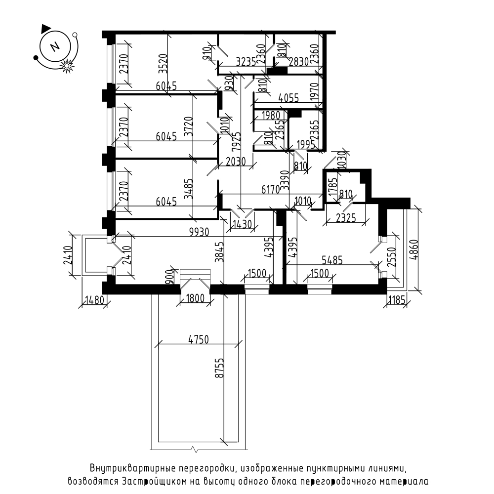 планировка четырехкомнатной квартиры в ЖК «Петровская Доминанта» №298