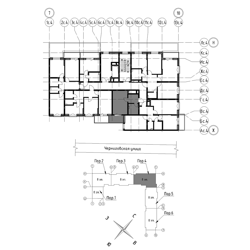 планировка квартиры студии в Квартал Che №111