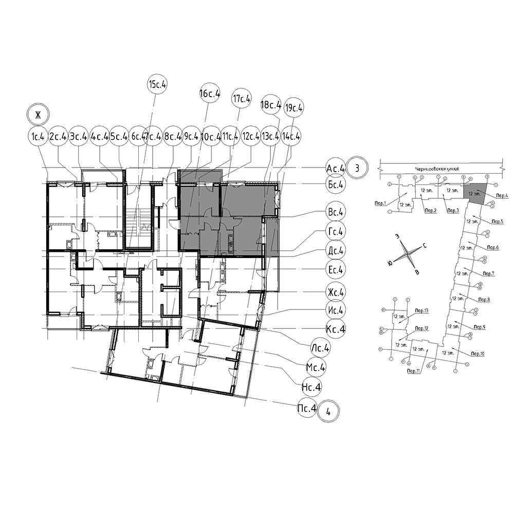 планировка двухкомнатной квартиры в Квартал Che №193