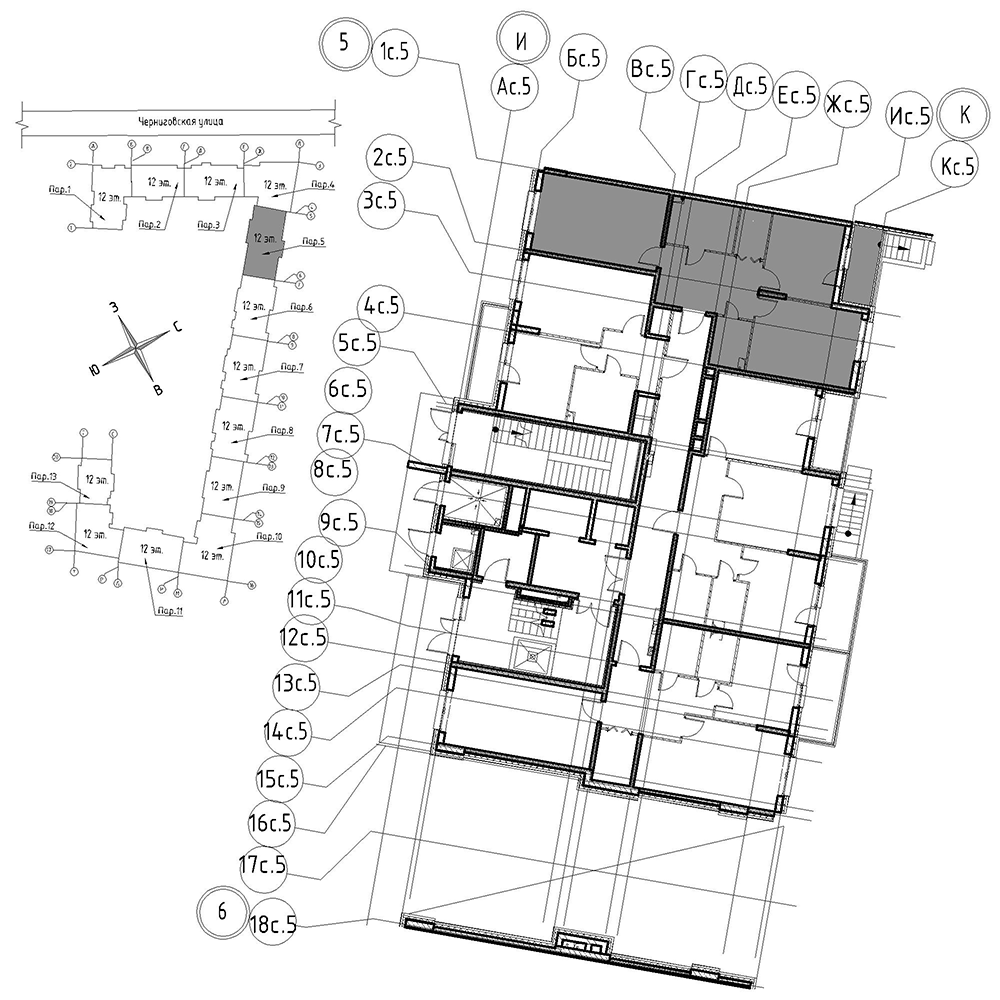 планировка двухкомнатной квартиры в Квартал Che №239