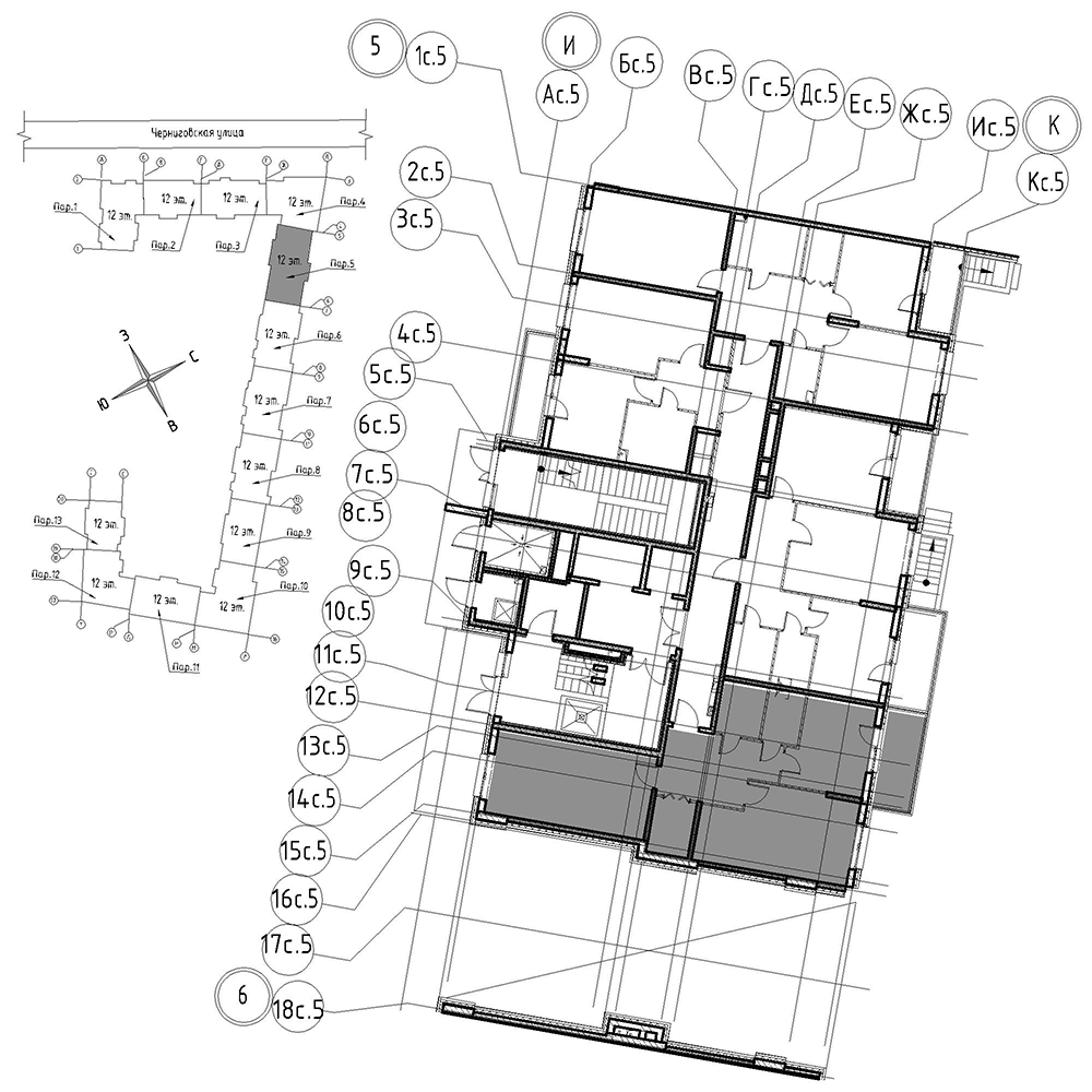 планировка двухкомнатной квартиры в Квартал Che №241