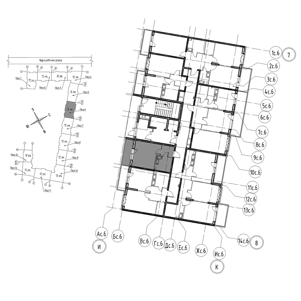 планировка квартиры студии в Квартал Che №359