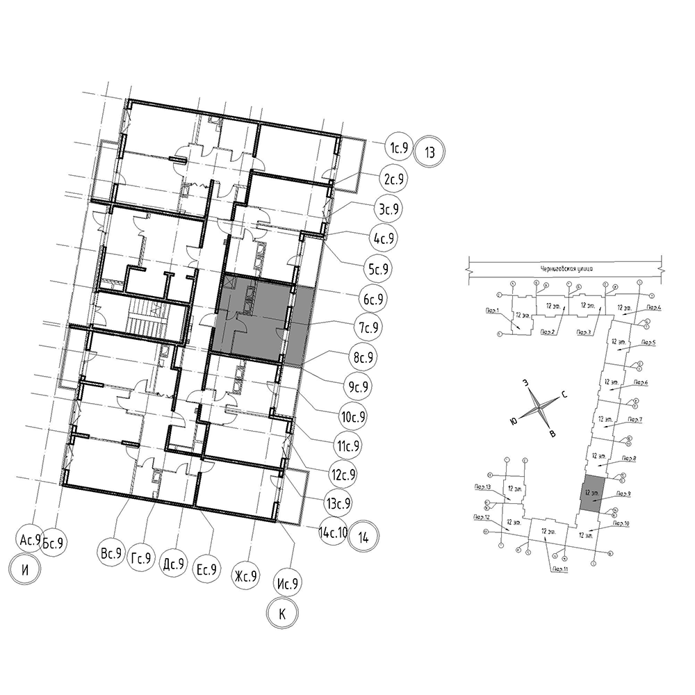 планировка квартиры студии в Квартал Che №526