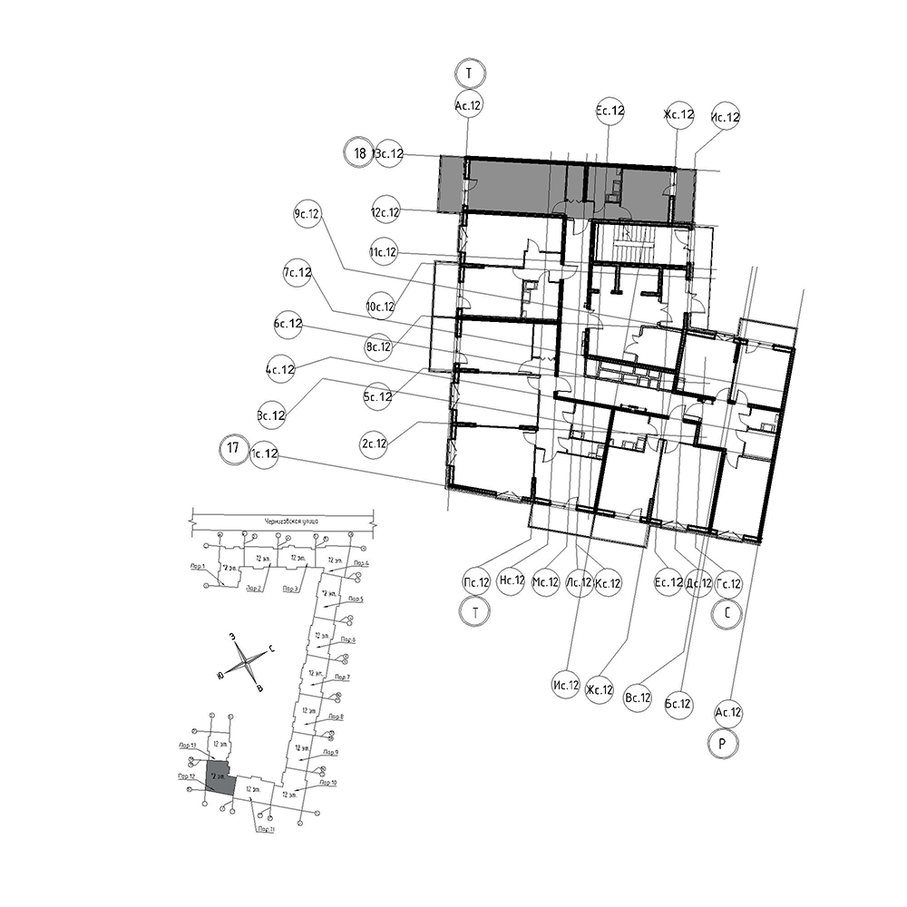 планировка однокомнатной квартиры в Квартал Che №687