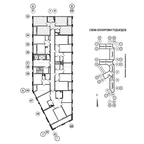 планировка трехкомнатной квартиры в ЖК Галактика Pro №321