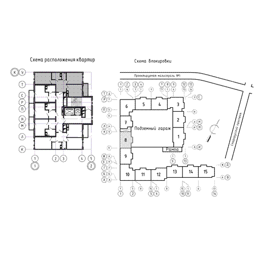 планировка двухкомнатной квартиры в ЖК «Монография» №372