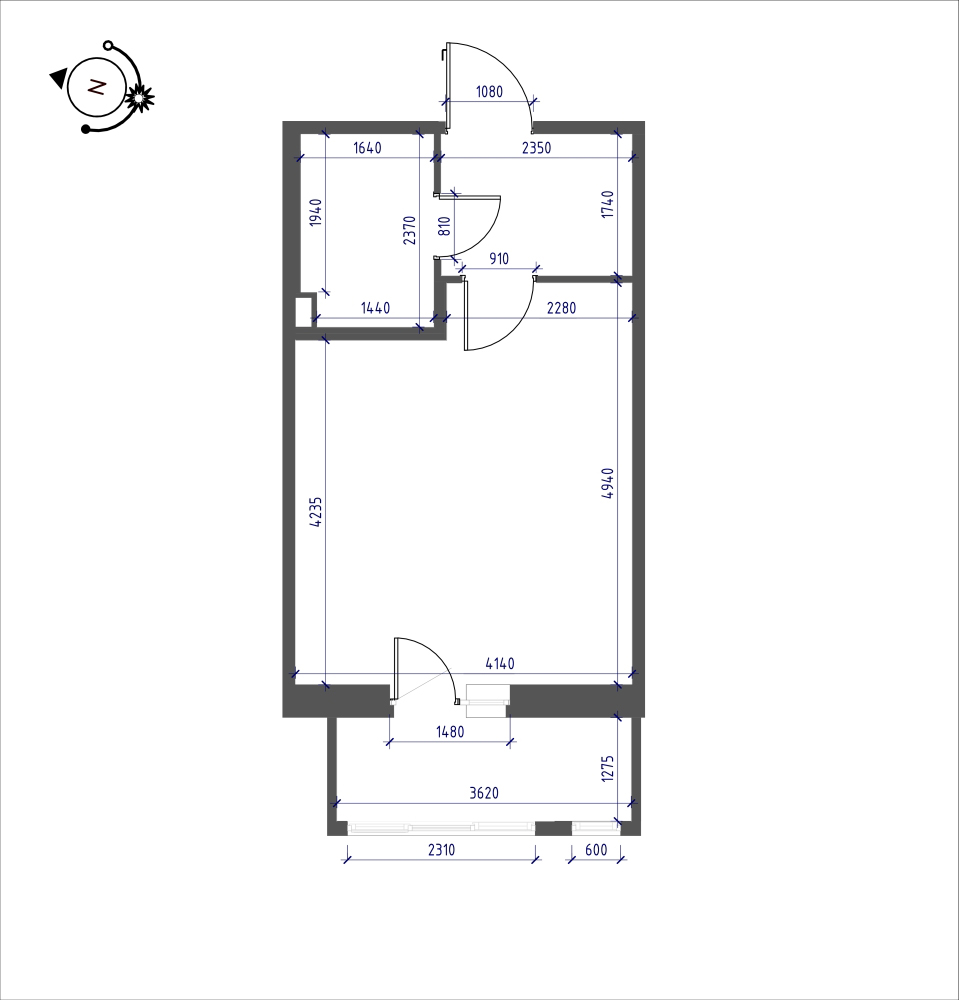 планировка квартиры студии в ЖК iLona №70