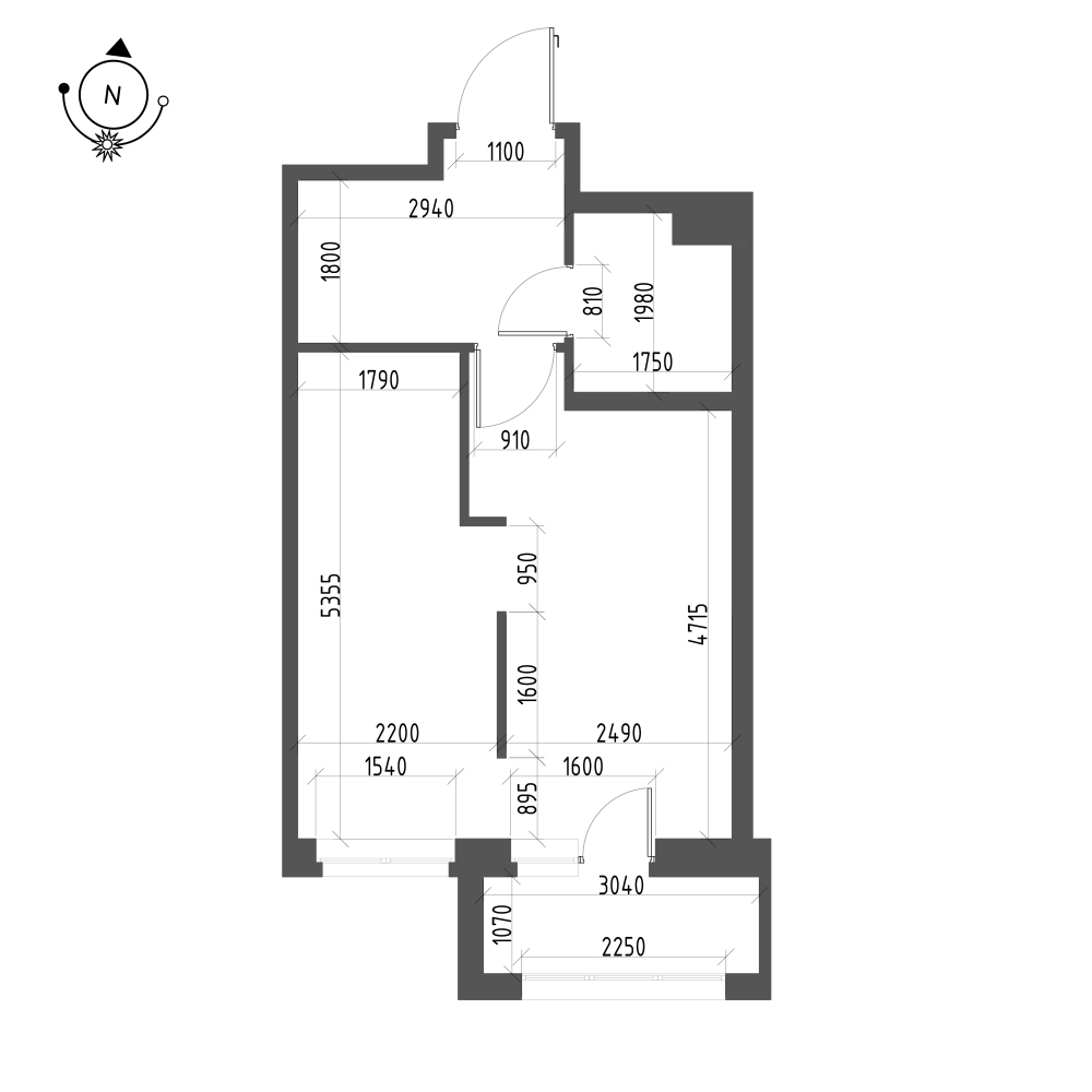 планировка однокомнатной квартиры в ЖК Wellamo №87